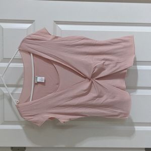 Anthropologie Odille blush pink shirt